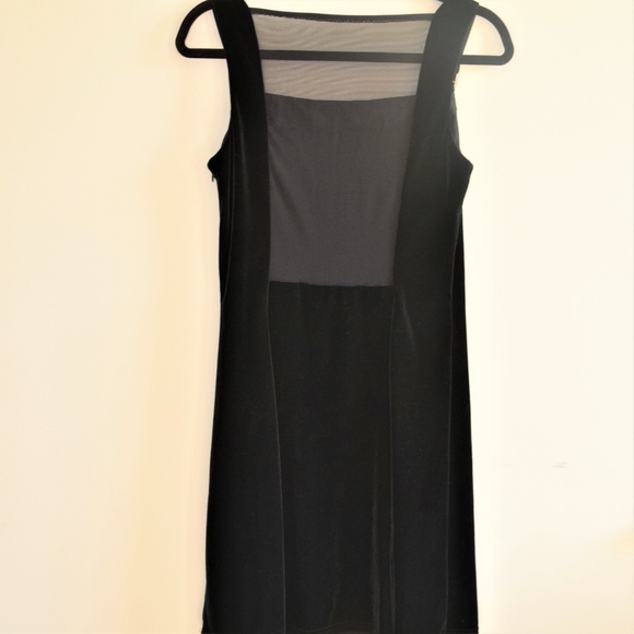 Scott McClintock Black Velvet Sheer-back Dress - Picture 3 of 8
